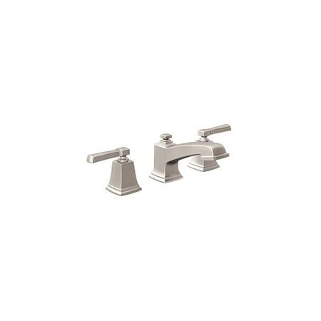 Moen Two-Handle Bathroom Faucet Spot Resist Brushed Nickel T6220SRN